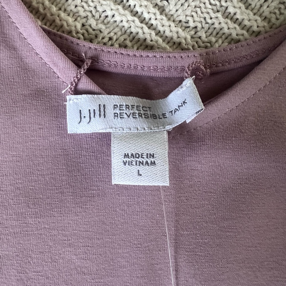 NWT J Jill reversible tank top in dark mauve size large - Picture 3 of 6